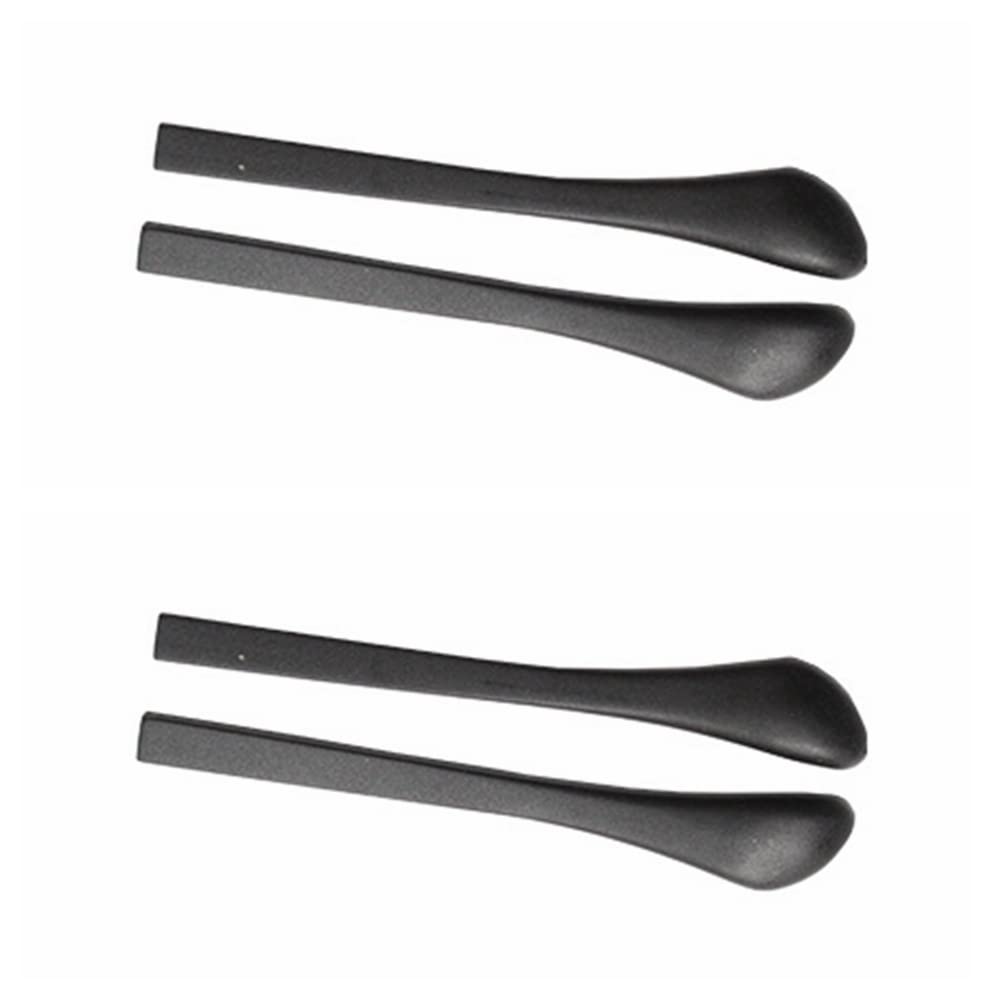 Caulo TT009 Black Silicone Rubber Rectangle Hole Anti-Slip Ear Sock Pieces for Glass Sunglass Frames - 2 Pairs