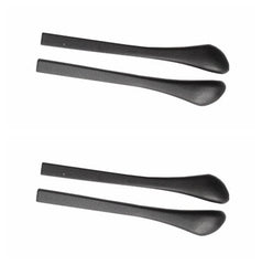 Caulo TT009 Black Silicone Rubber Rectangle Hole Anti-Slip Ear Sock Pieces for Glass Sunglass Frames - 2 Pairs