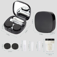 Portable contact lens case with lid and case