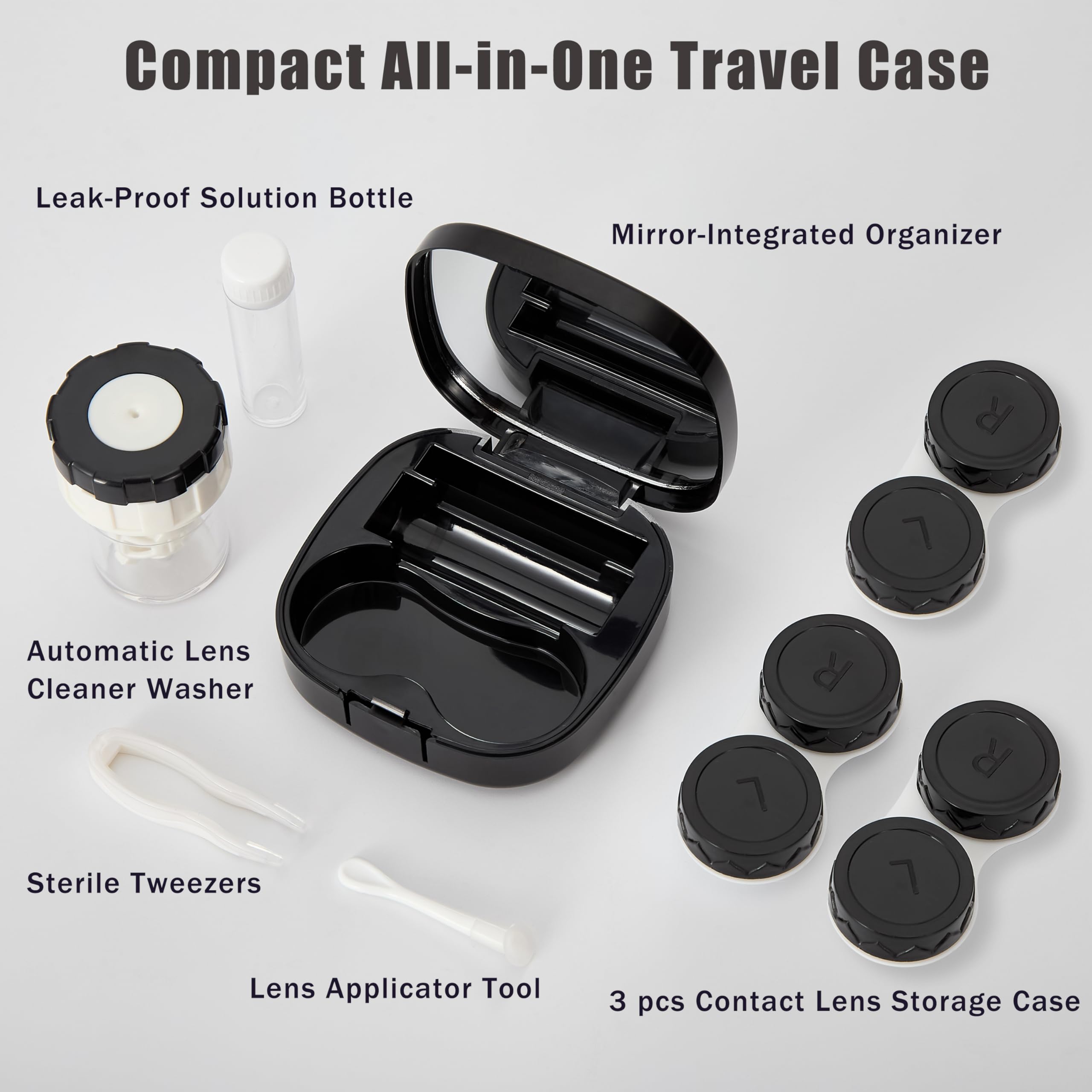 Travel kit mirror included for lens checks