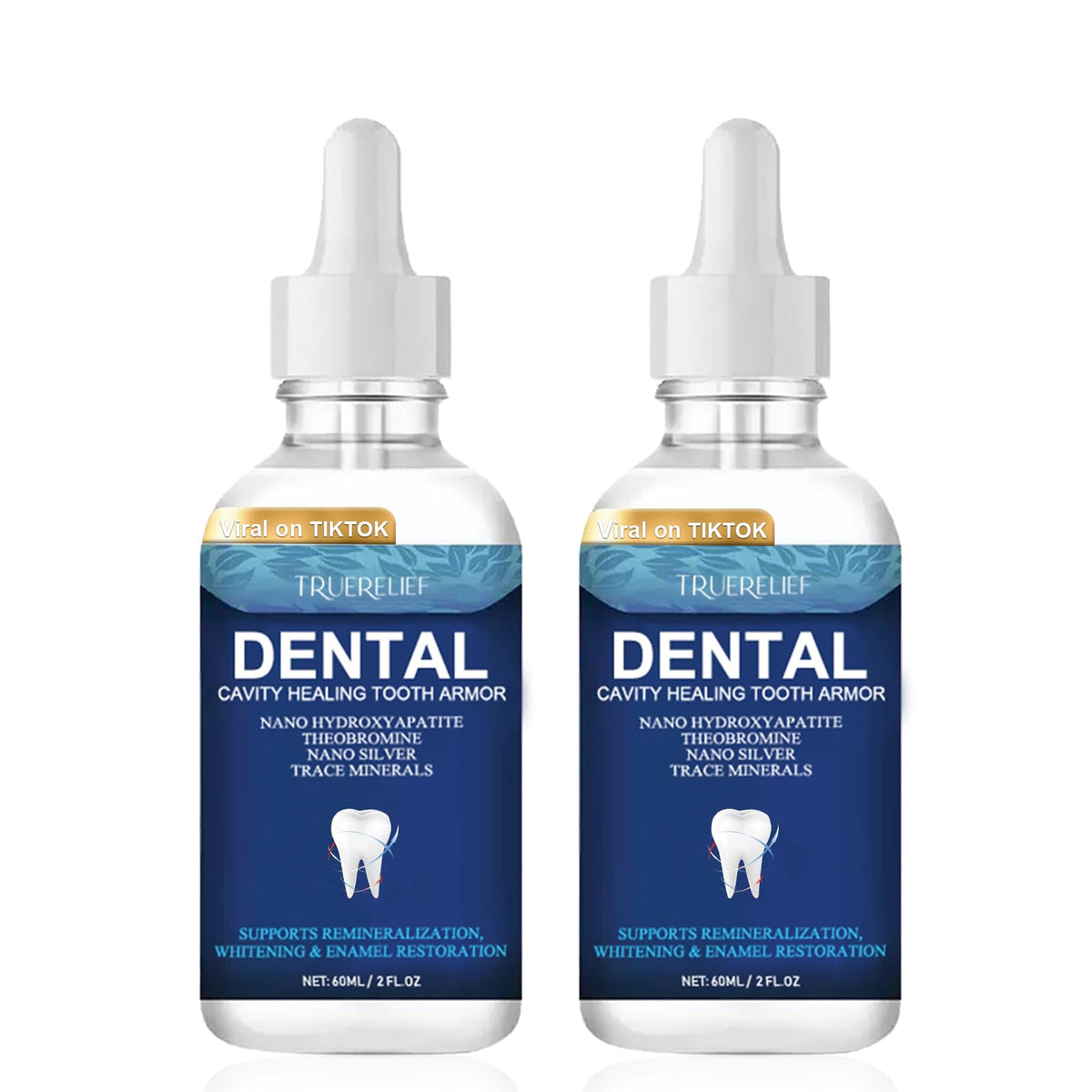 Bottle of Cavity Healing Tooth Armor Liquid for enamel protection