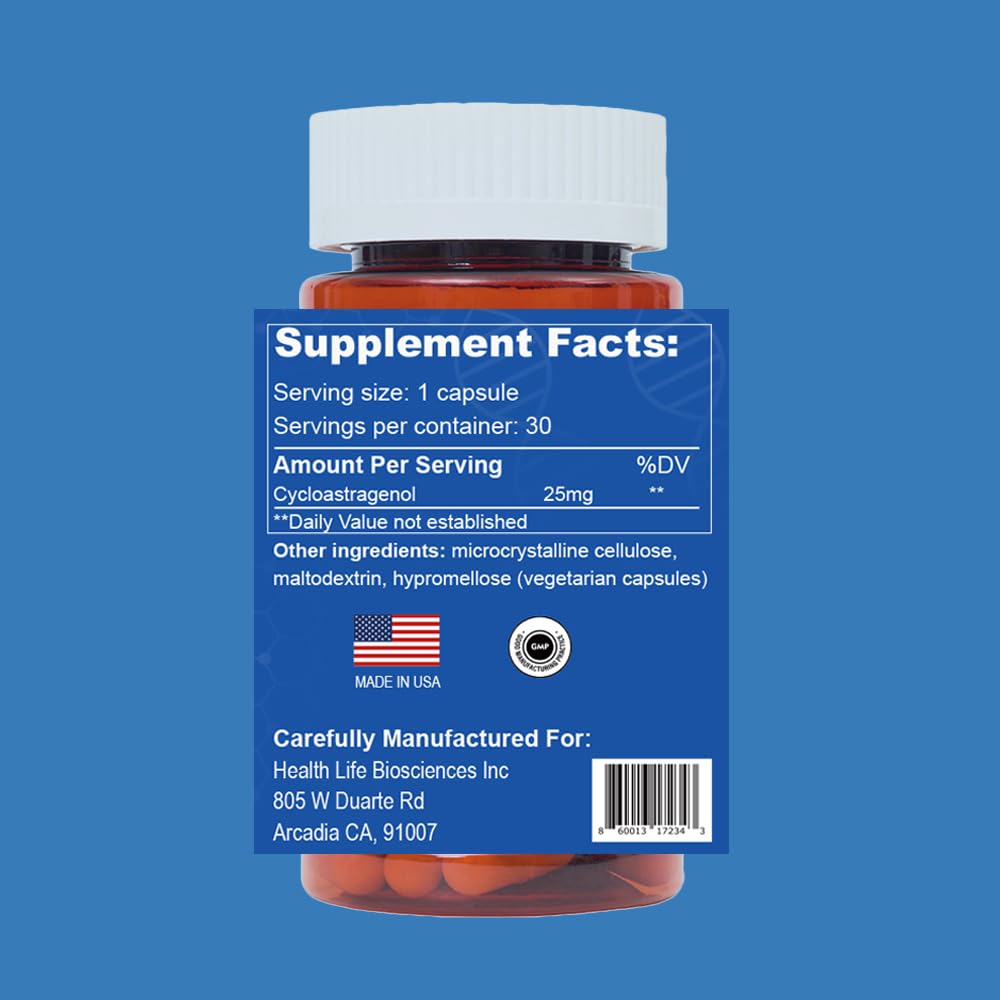 Lab-tested cycloastragenol purity over 99.5% by independent lab