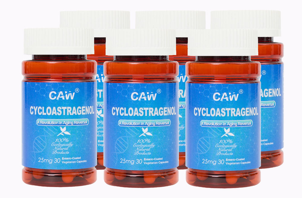CAW Hypersorption Cycloastragenol 98% 25mg 30 Caps enteric-coated capsules front view