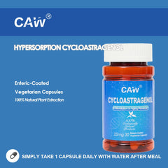 Close-up of enteric-coated capsules for improved absorption