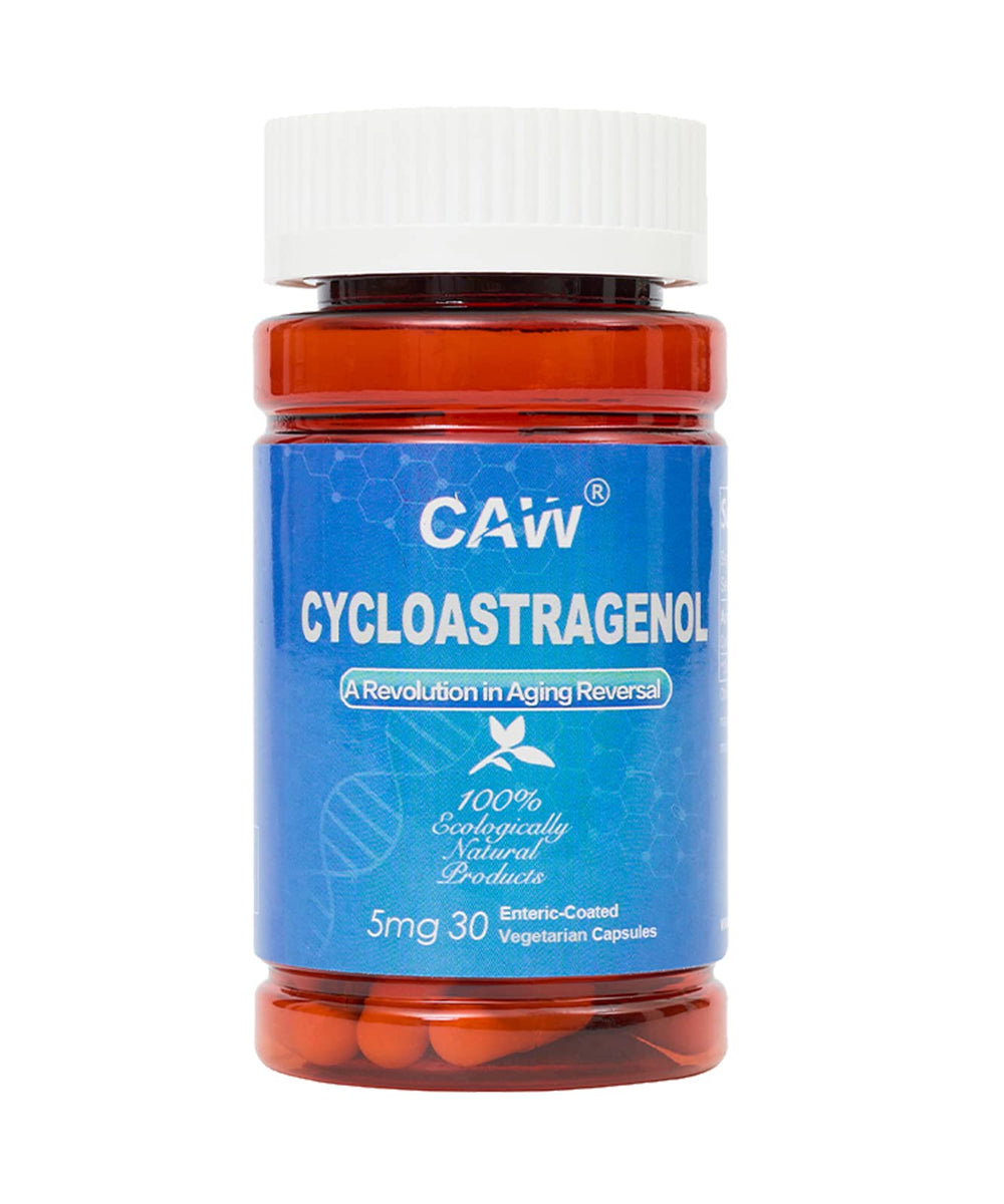 CAW Hypersorption Cycloastragenol bottle with 30 enteric-coated capsules