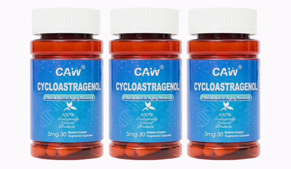 CAW Cycloastragenol 98% enteric-coated capsules bottle label