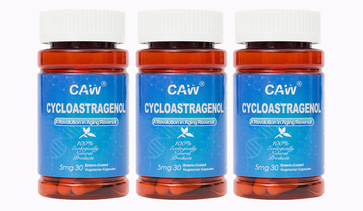 CAW Cycloastragenol 98% enteric-coated capsules bottle label