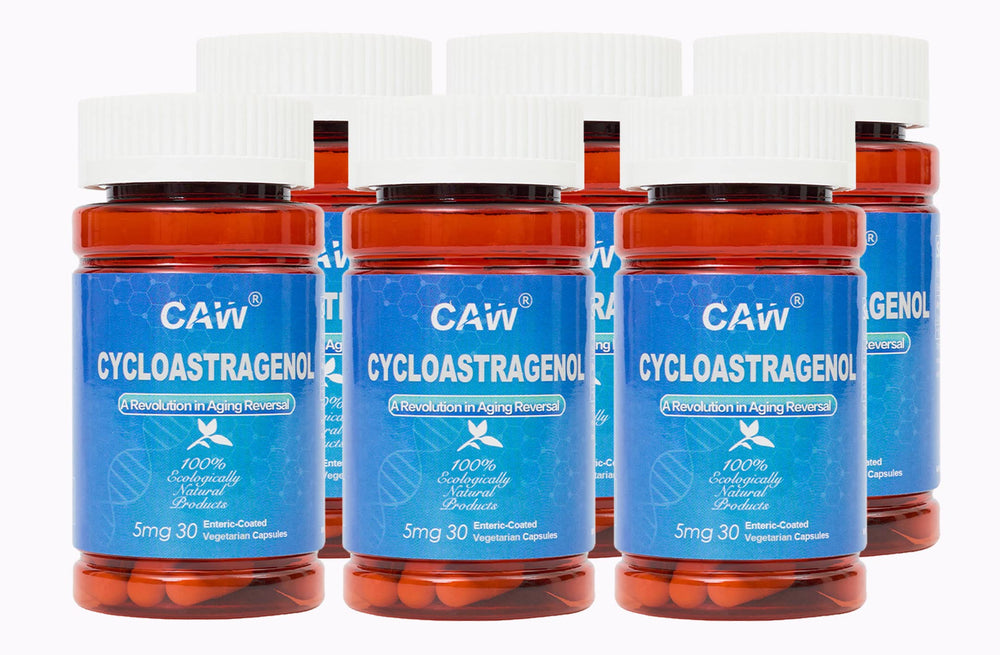 CAW Hypersorption Cycloastragenol product image with enteric-coated capsules