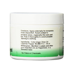 Close-up of Cayenne Heat Ointment jar