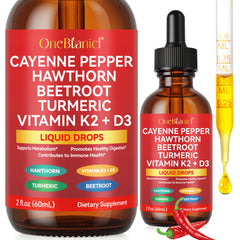 Hero image showing Cayenne Pepper Drops bottle (2 oz) on white background