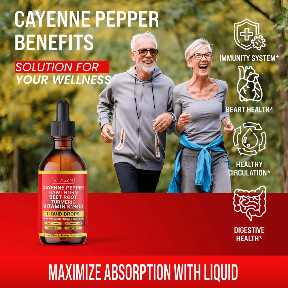 Close-up of dropper dispensing cayenne pepper liquid