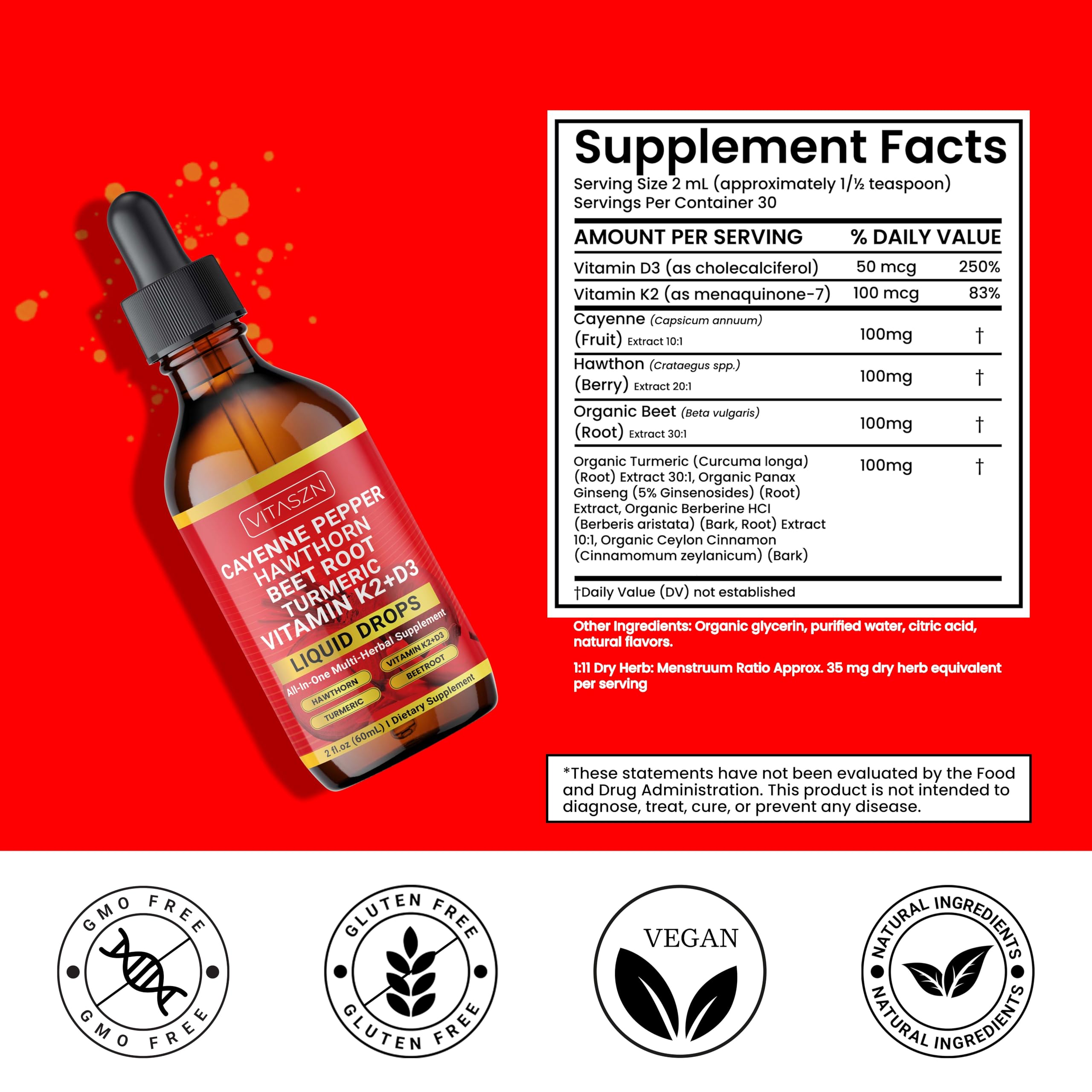 Beet root, berberine, and Panax ginseng ingredients