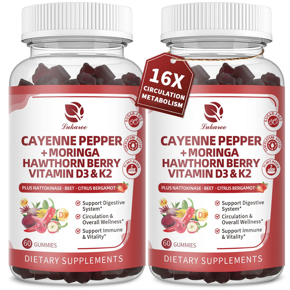 Two-pack 16-in-1 cayenne pepper gummies hero image