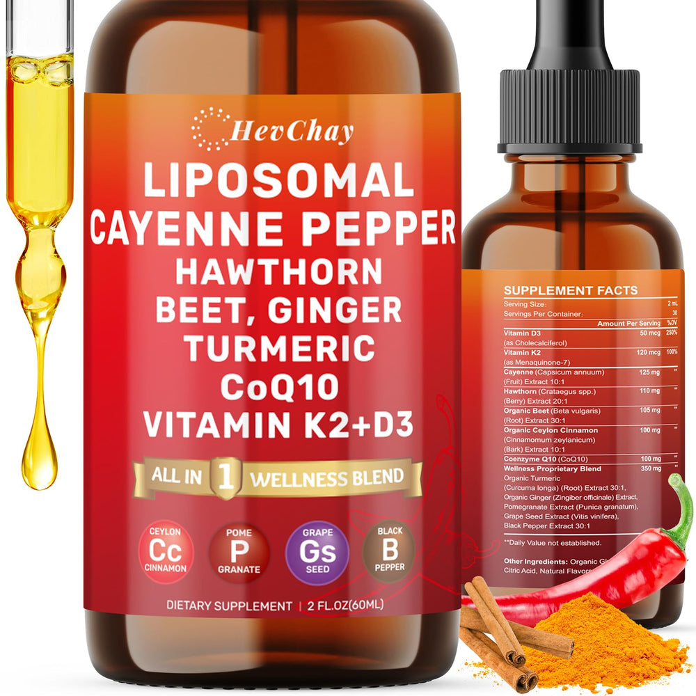 Liposomal Cayenne Pepper Drops bottle 2 oz