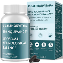 Front view of C Calthorvitana Migraine Relief Softgels bottle
