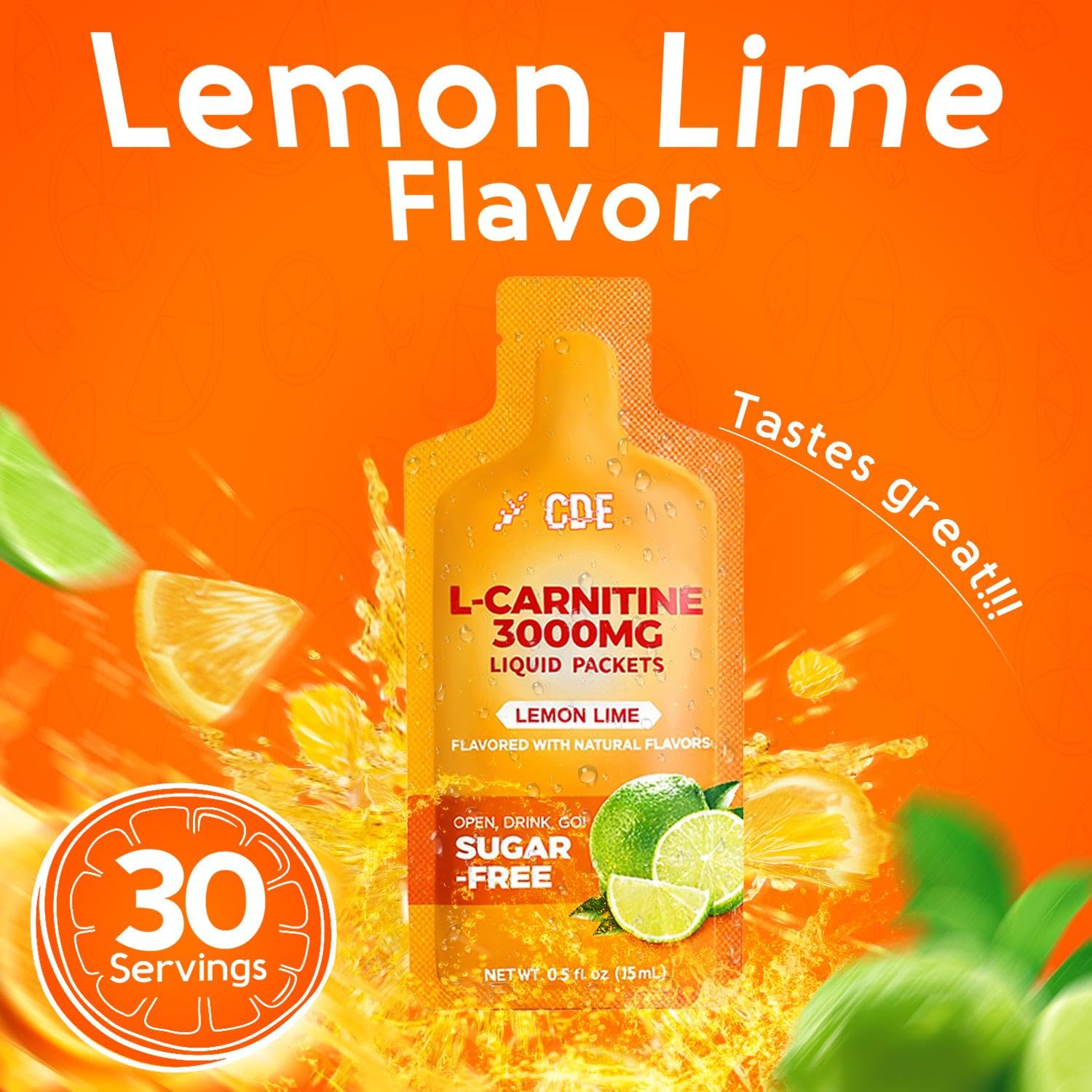 CDE L-Carnitine Liquid 3000mg electrolytes label emphasizes hydration during training.