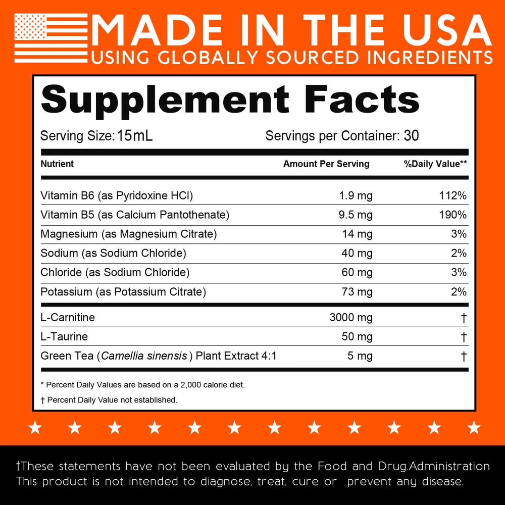 CDE L-Carnitine Liquid 3000mg bottle closeup highlighting the potent formula.