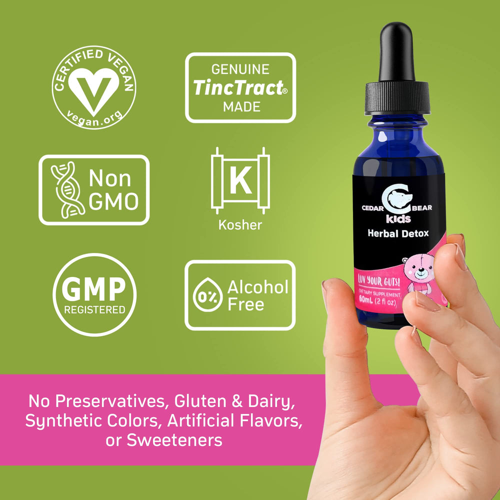 Diet-friendly detox icons: non-GMO, vegan, gluten-free