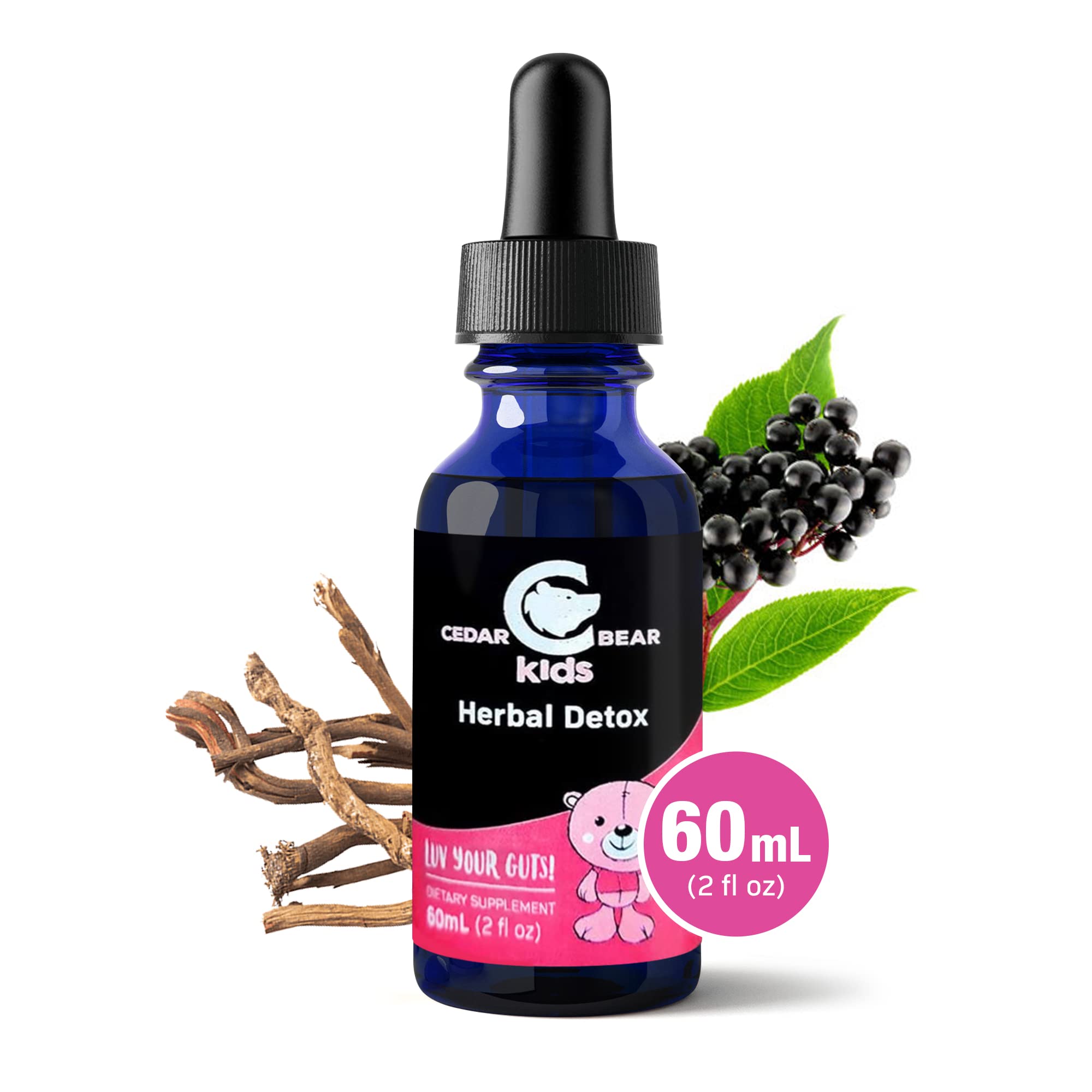 Ingredients list for Cedar Bear Herbal Detox for Kids