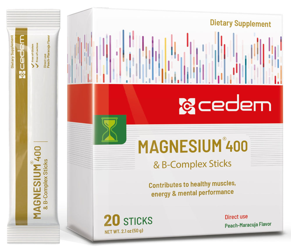 CEDEM Switzerland Magnesium 400mg Peach Stick, direct-use on tongue