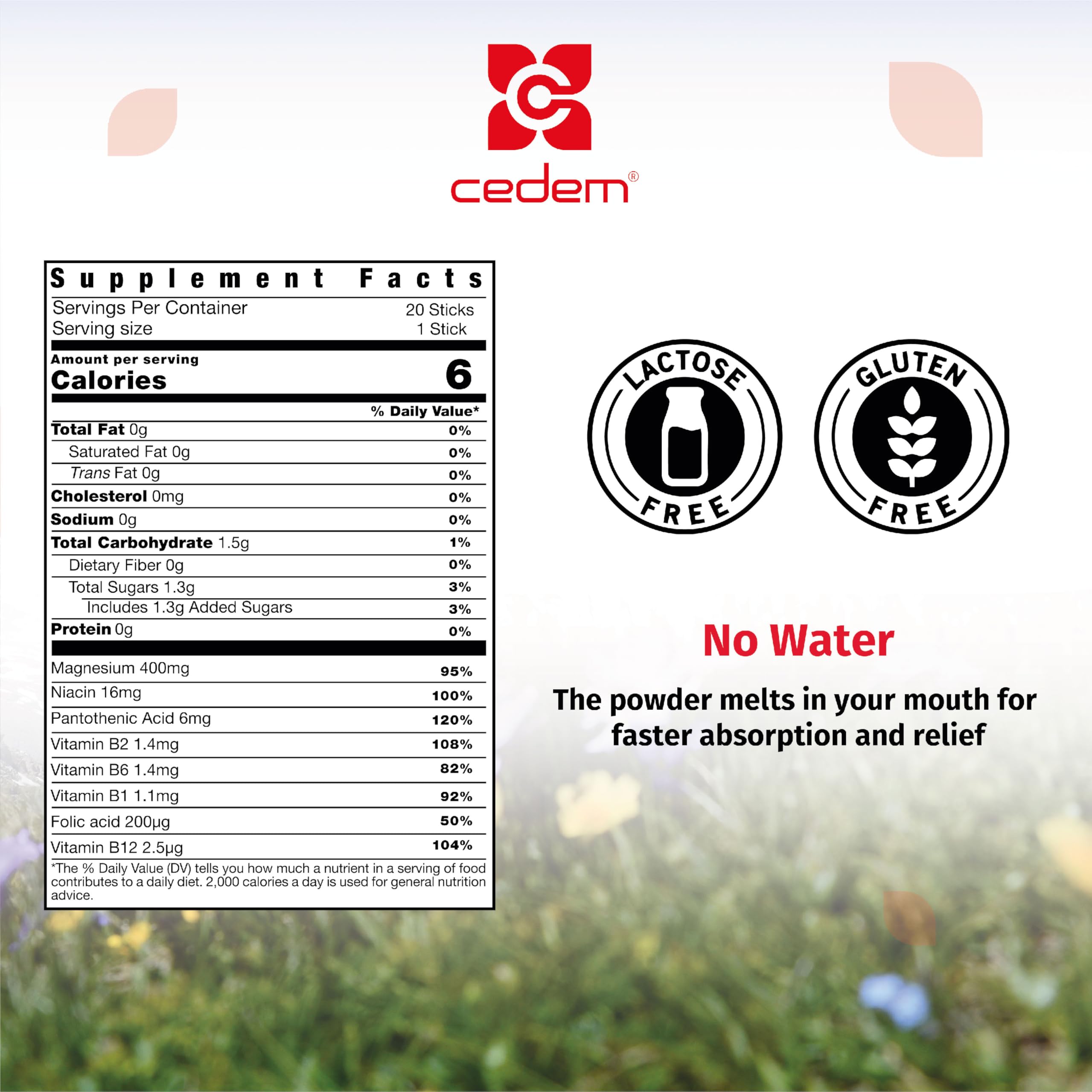 Magnesium sticks Peach flavor sachet packaging