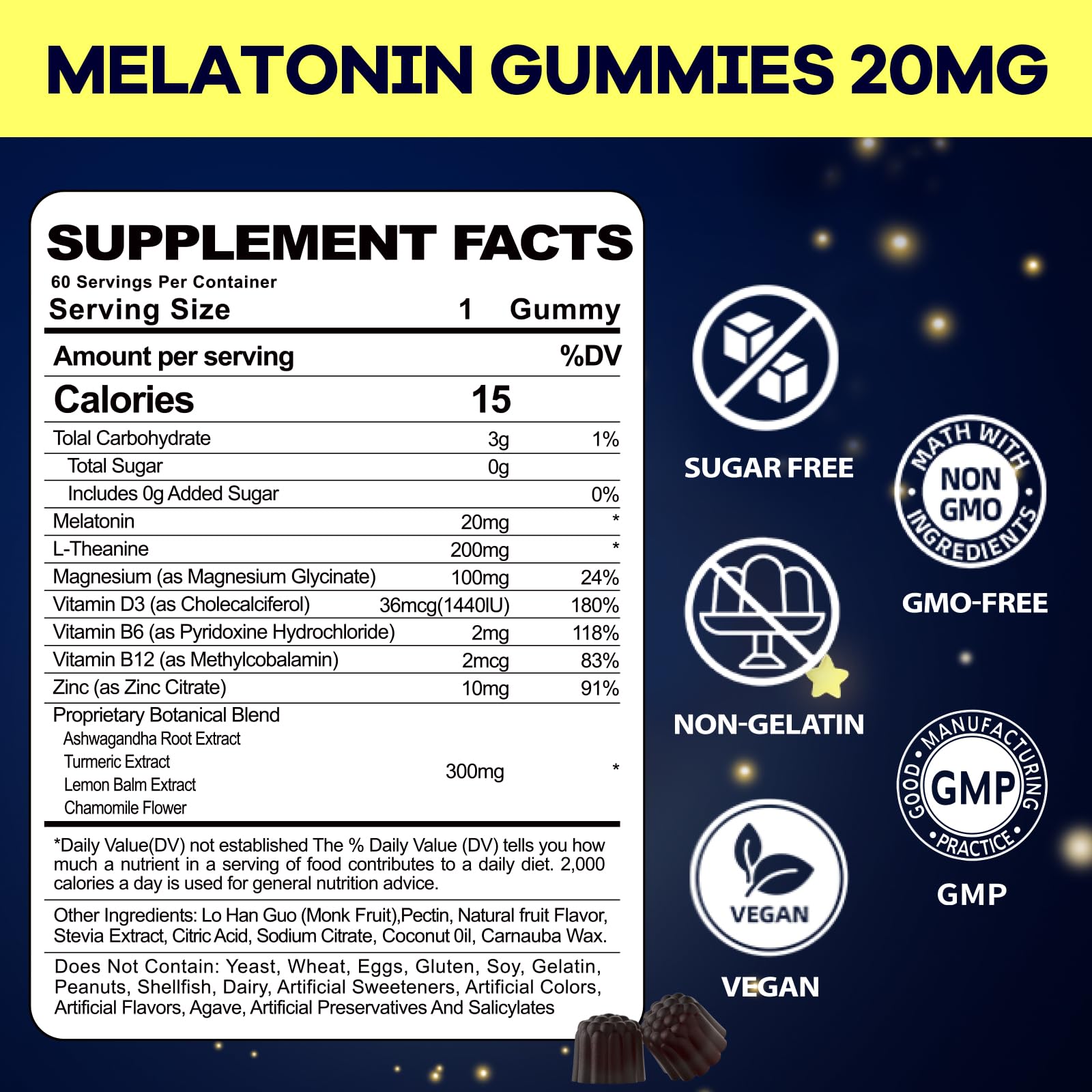 Close-up of berry-flavored Melatonin gummies