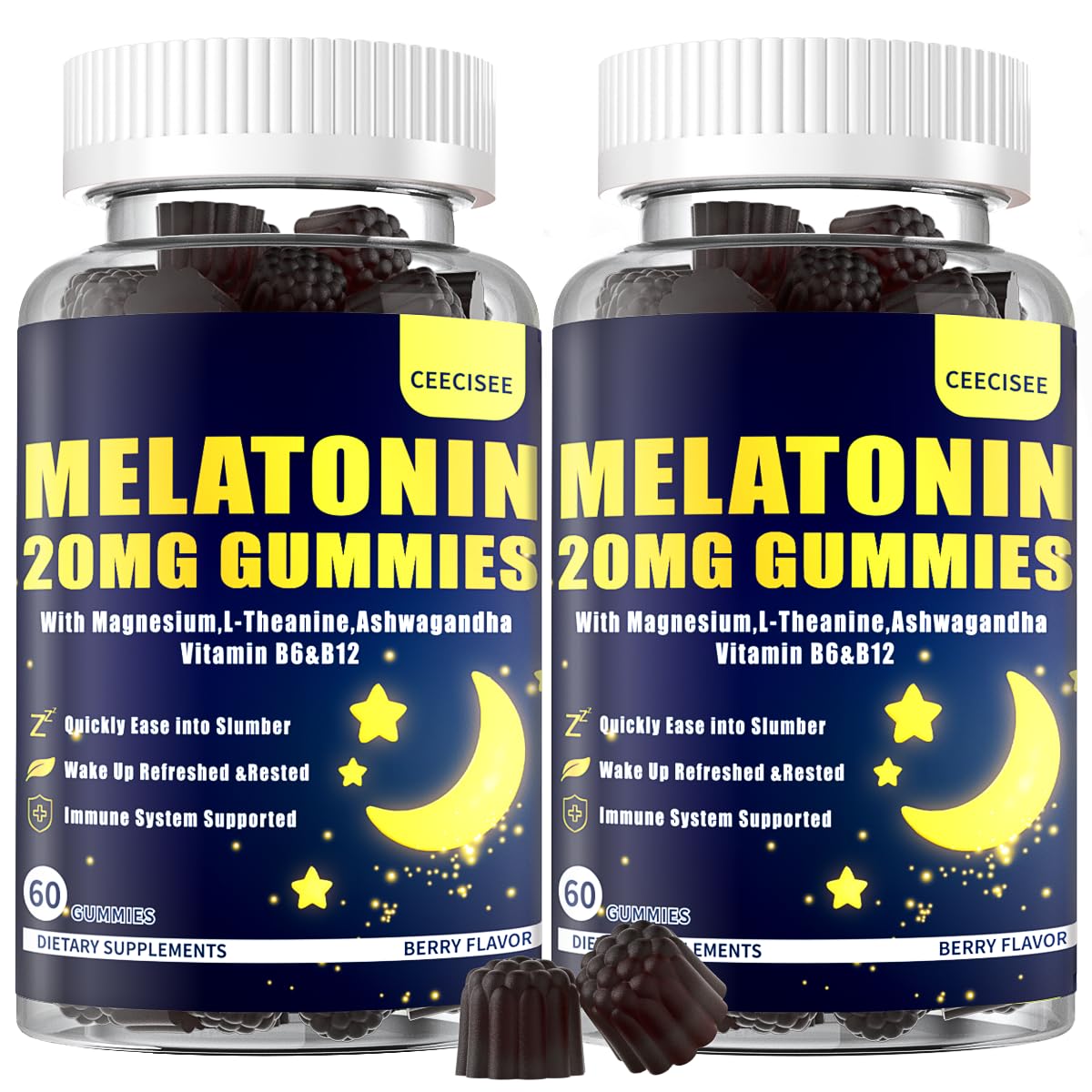 Ceecisee Melatonin 20mg Gummies bottle with 120 count