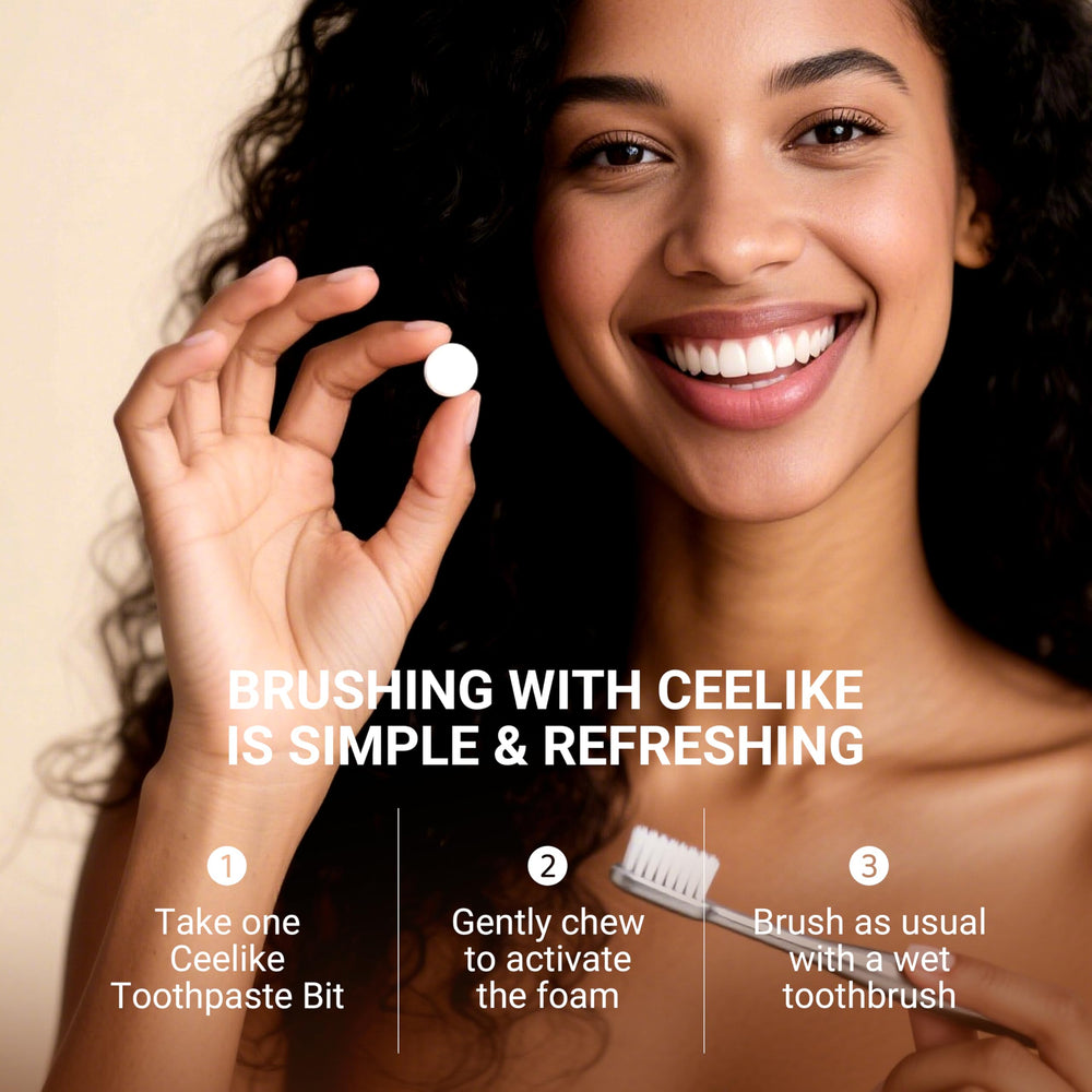 Tablets arranged in a compact travel tin