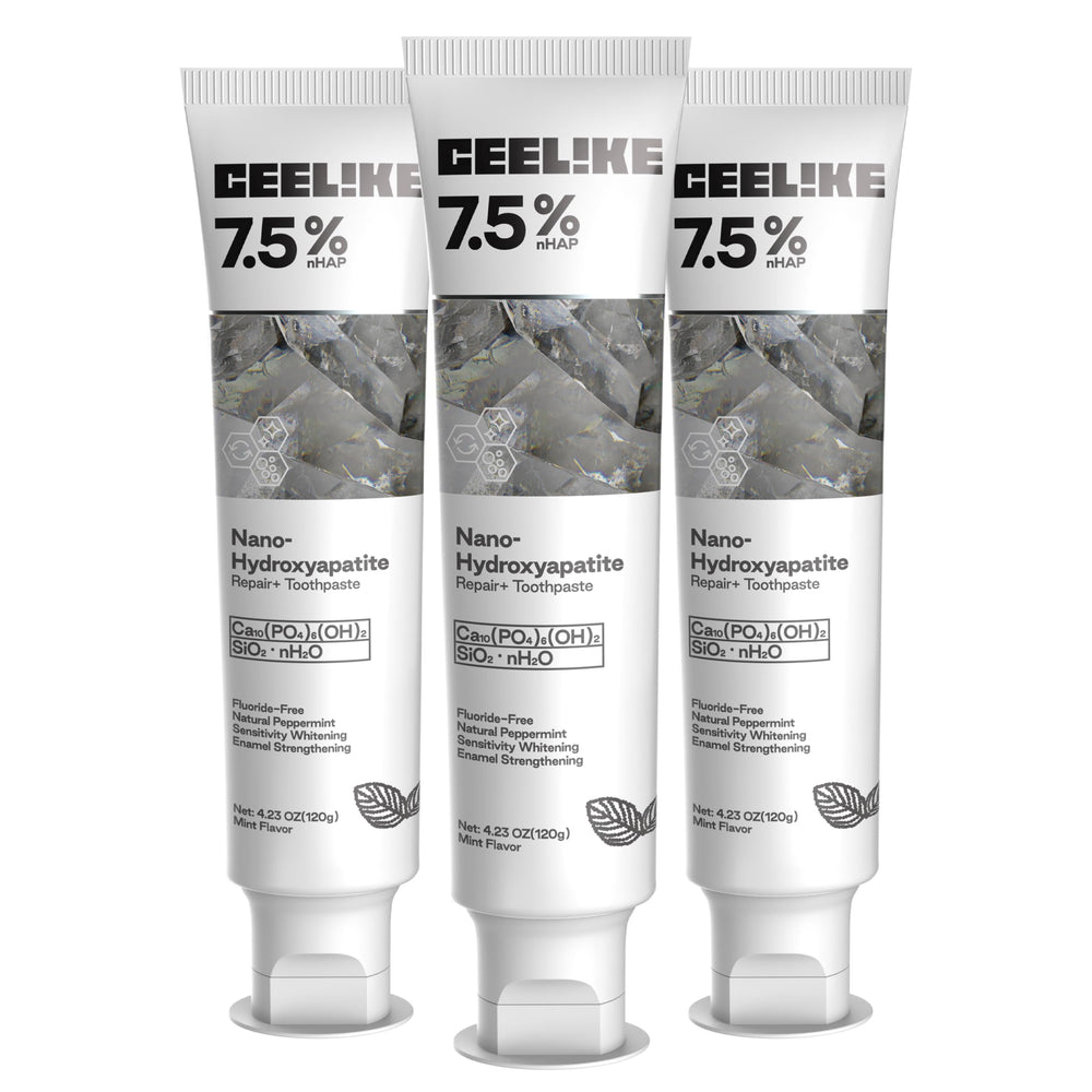 CEELIKE 7.5% Hydroxyapatite Toothpaste tube and packaging