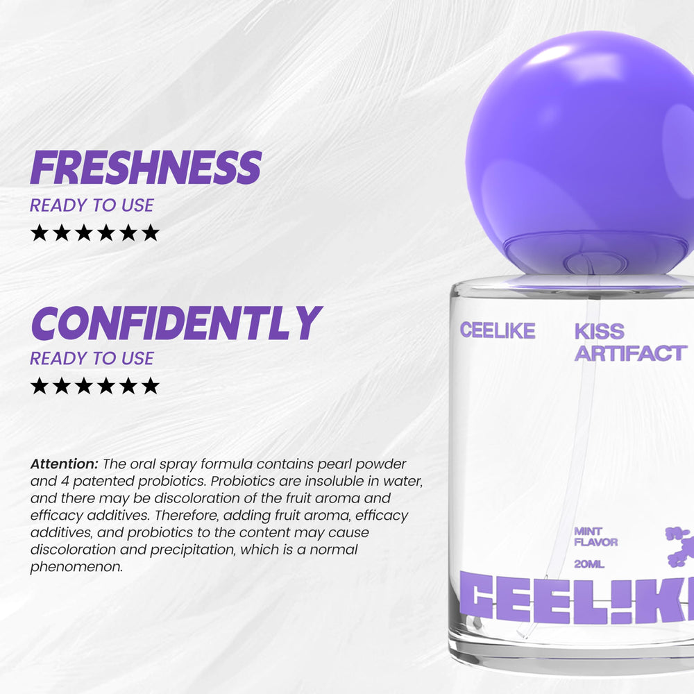 Graphic showing cooling effect of CEELIKE Oral Spray