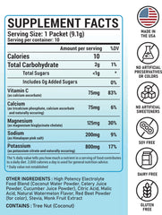 Celery and cucumber juice ingredients