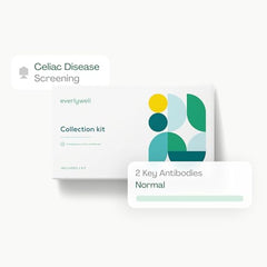 Celiac disease screening test kit components for at-home use
