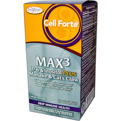 Bottle of Enzymatic Therapy Cell Forté MAX3 IP-6 & Inositol with Maitake D-fraction and Cat's Claw, 120 Vcaps – Pack of 2