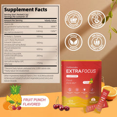 Cellbiolabs Extra Focus box of sticks offers convenient travel-ready brain support.