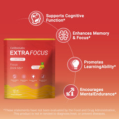 Cellbiolabs Extra Focus glass of water with a stick for quick lucid lift.