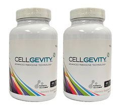 Cellgevity bottle with 2-pack packaging on white background