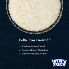 8 ounce resealable Celtic Sea Salt bag ready for use