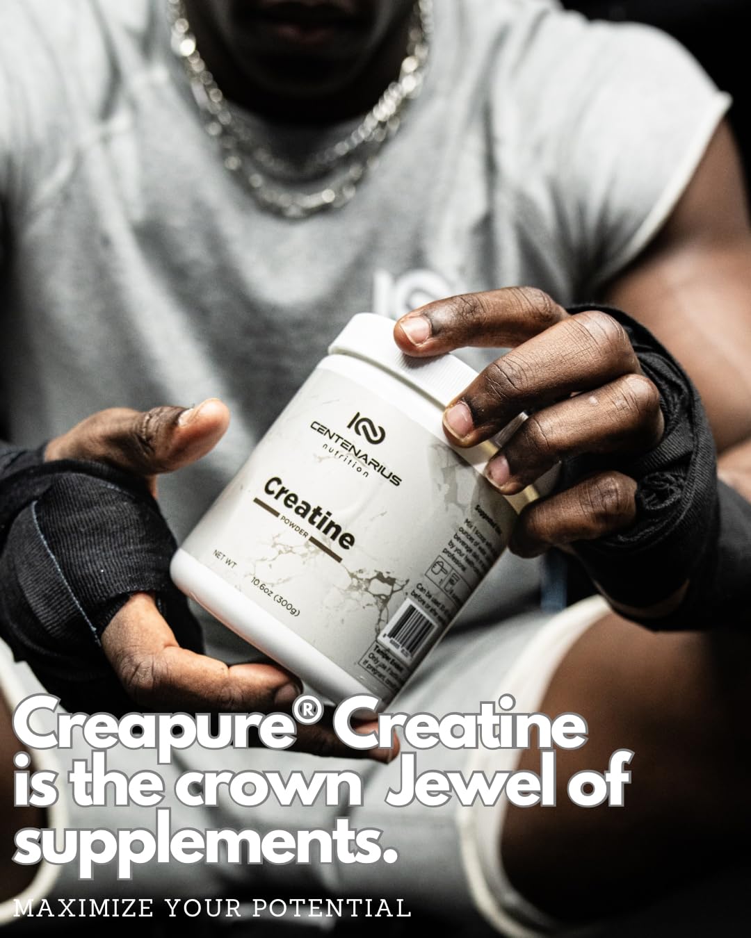 Athlete-focused Creatine product imagery