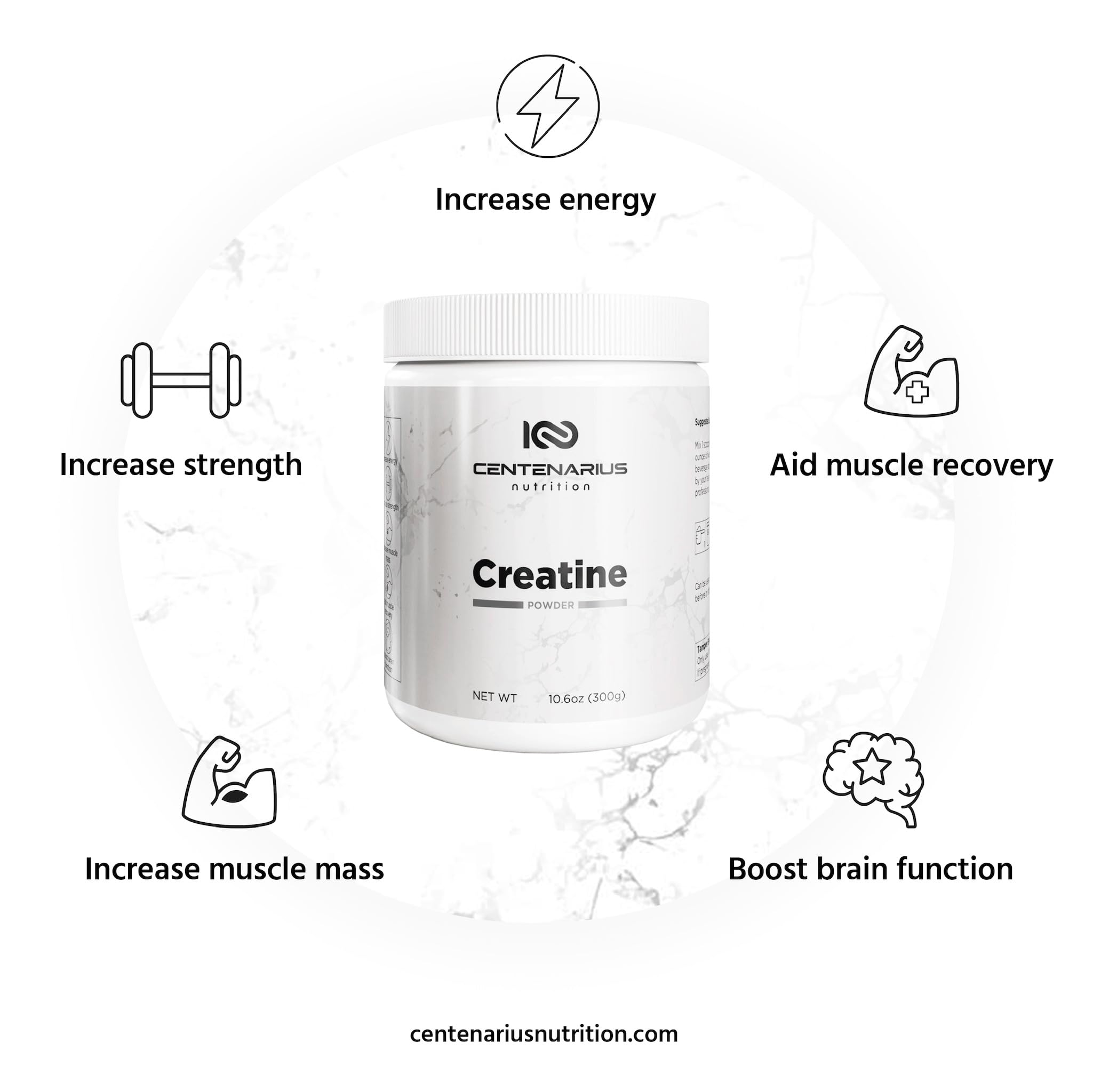 Micronized creatine monohydrate highlighting enhanced solubility