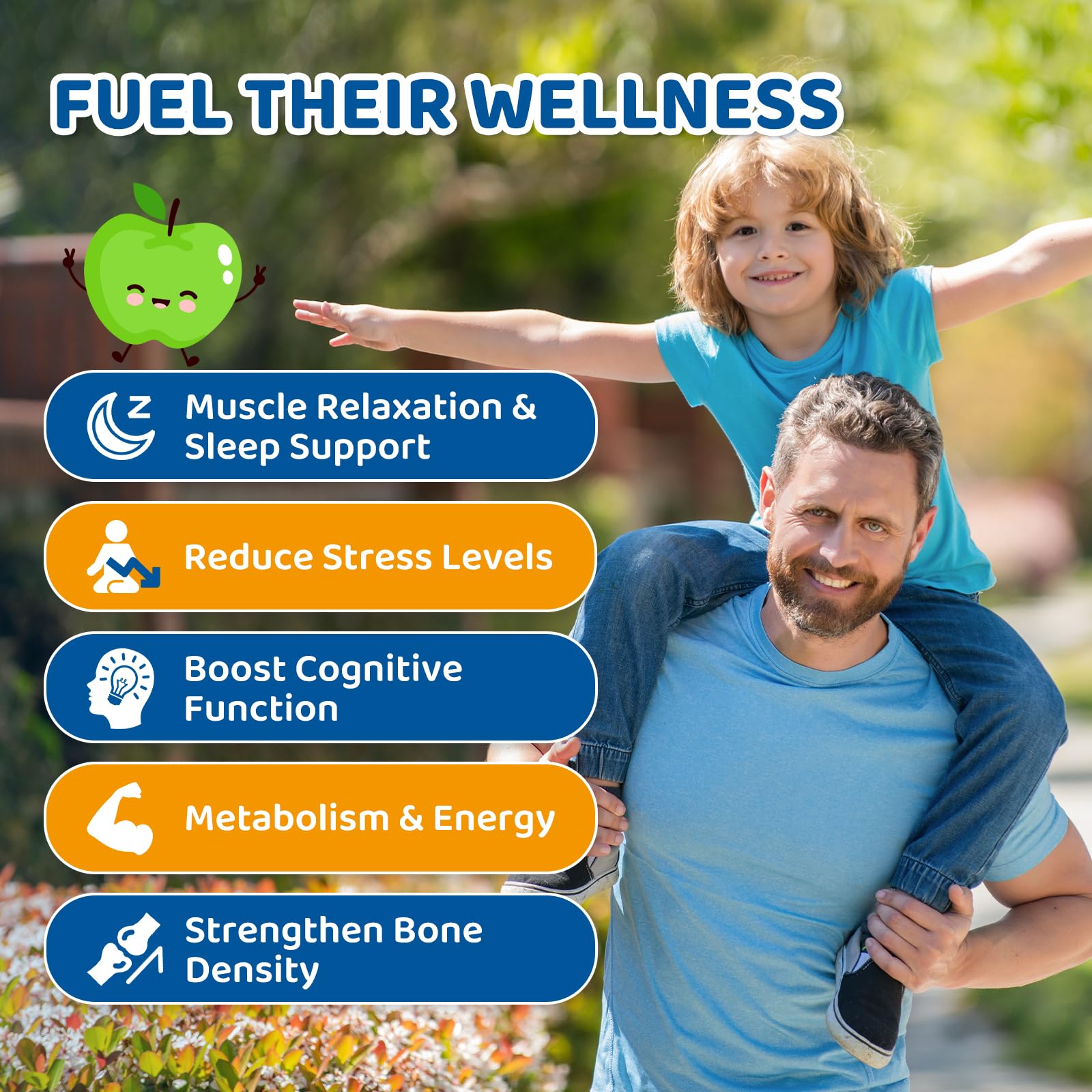 Close-up of Center-filled Magnesium Gummies ingredients