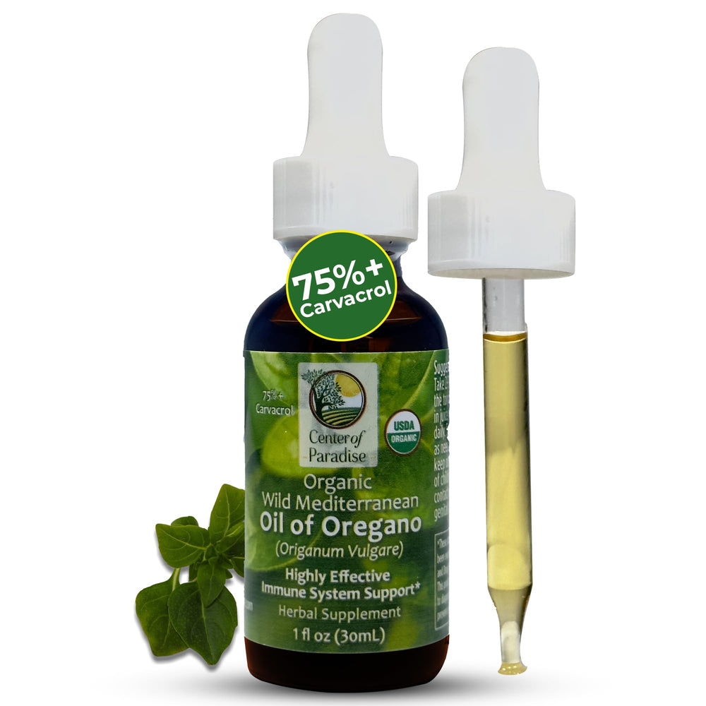 Center of Paradise Wild Mediterranean Oregano Oil 1 oz bottle with dropper