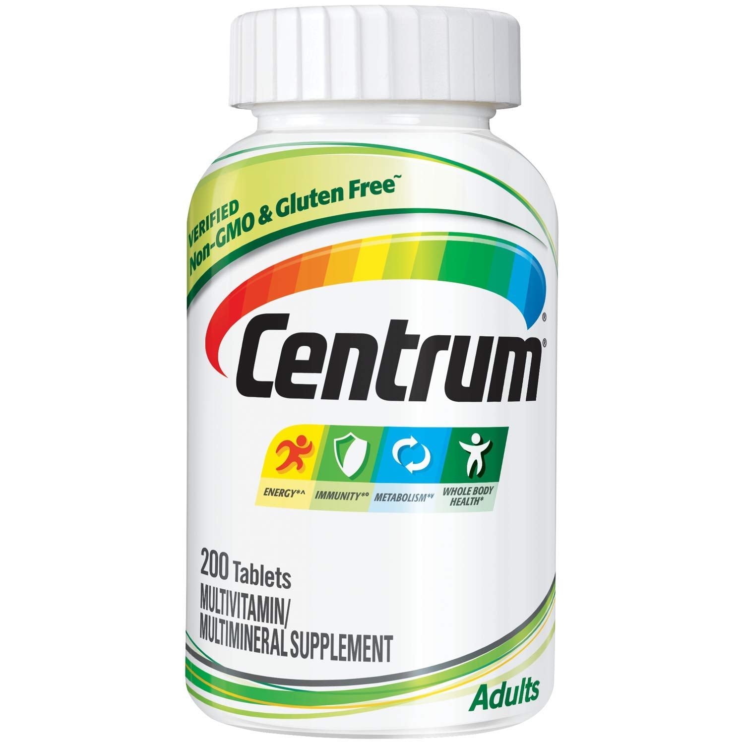 Centrum adult multivitamin bottle for daily wellness and energy metabolism