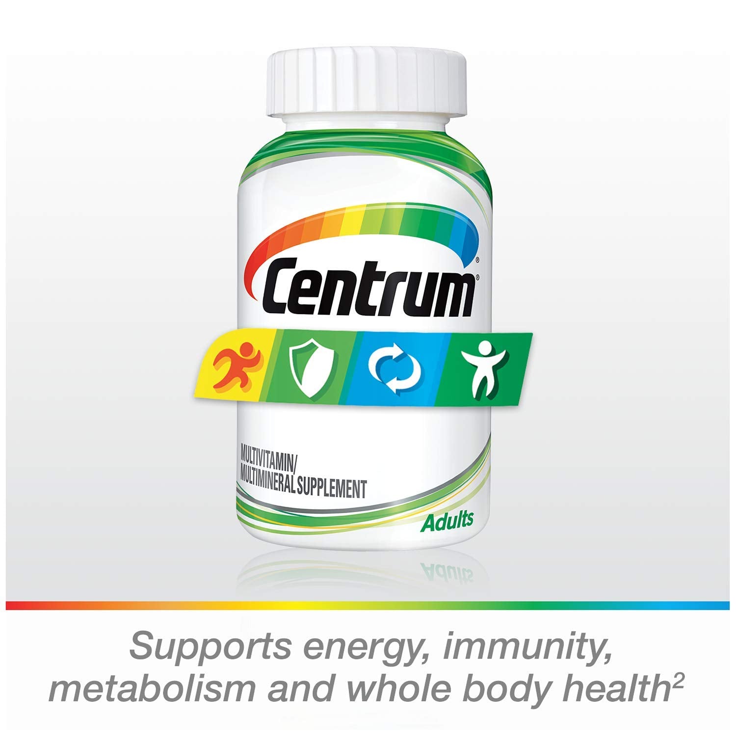 Centrum vitamin D3 icon on label signaling bone health support