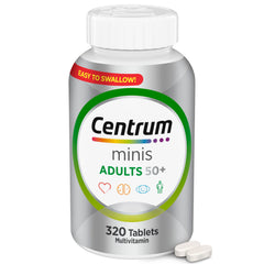 Front view of Centrum Minis Silver Multivitamin 50+ bottle