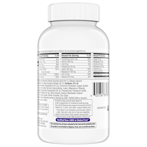 Close-up of the tablets within Centrum Silver bottle