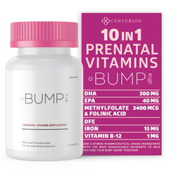 Centurion Labs Prenatal Vitamins bottle with DHA/EPA and 30 softgels
