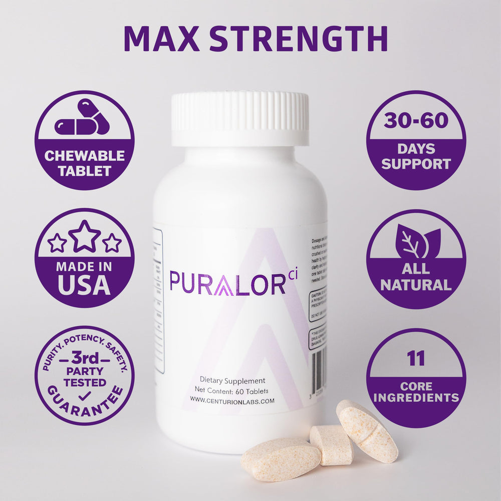 60-count Centurion Puralor CI brain supplement packaging