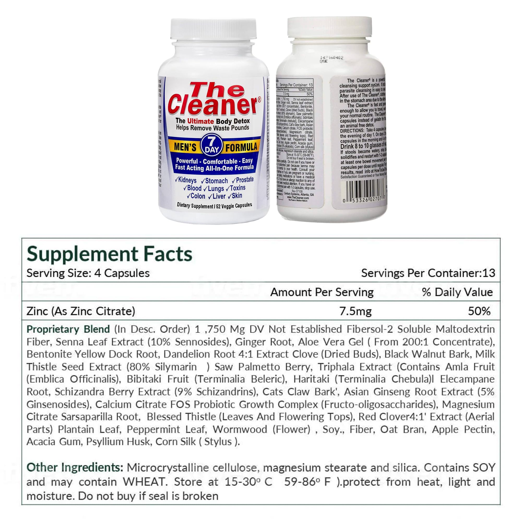 Travel-friendly detox capsule bottle