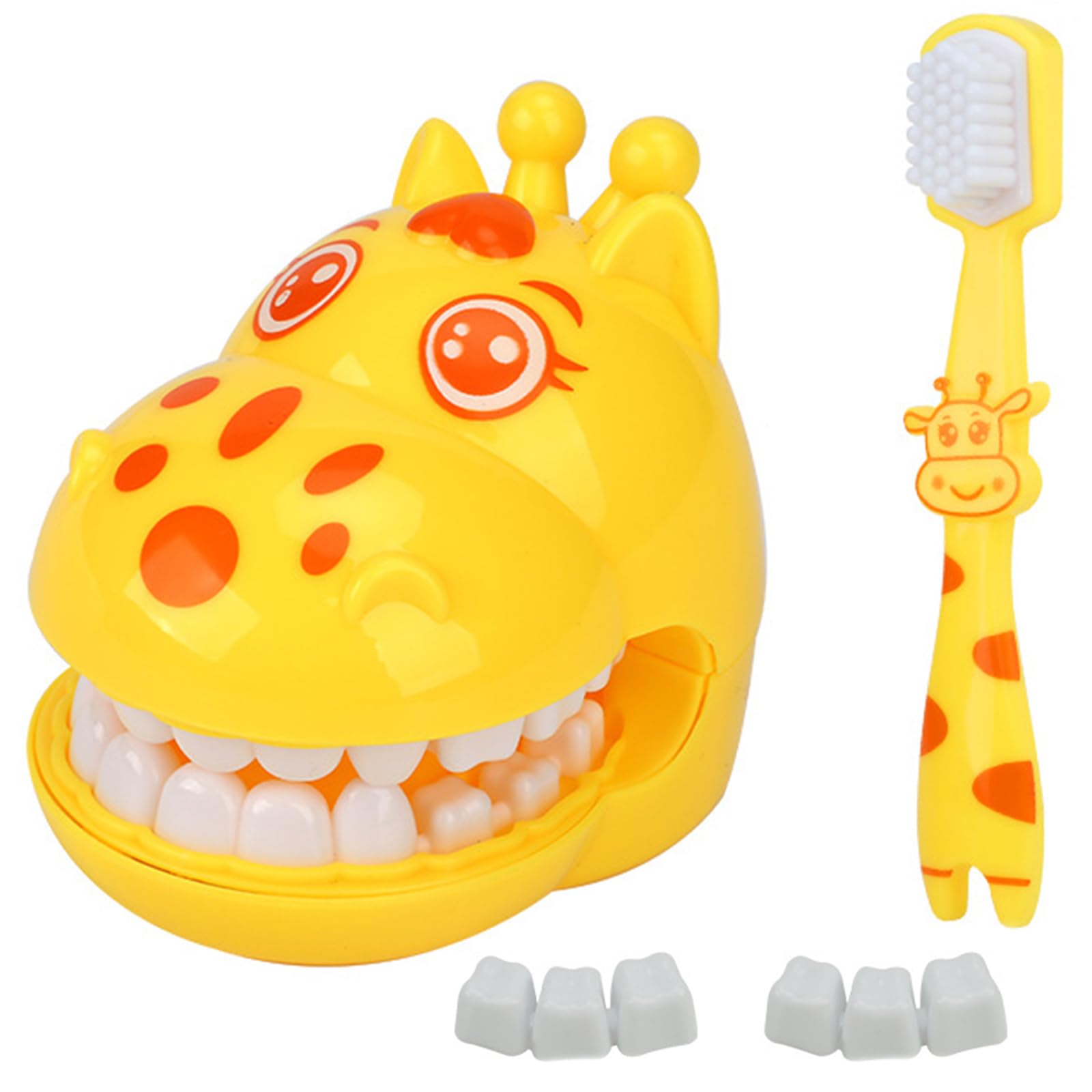 Giraffe-shaped toothbrush dental toy for kids - front view