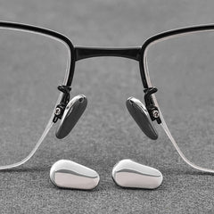 Two pairs of silver ceramic nose pads for glasses